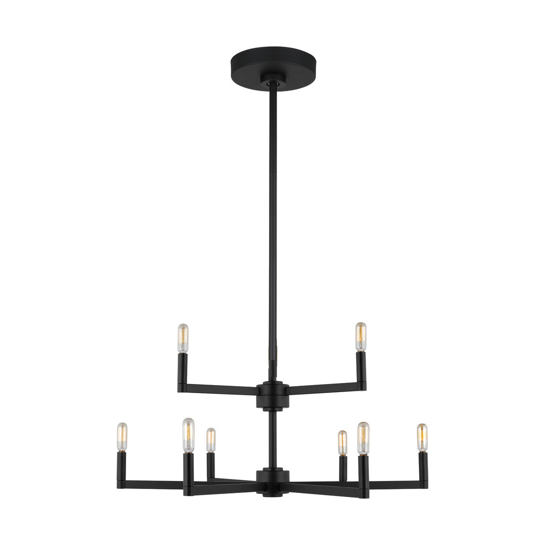 Fullton Nine Light Chandelier in Midnight Black - available from The Lighting Shoppe, trusted by Canadian homeowners