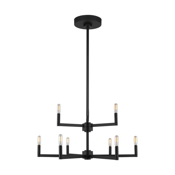 Fullton Nine Light Chandelier in Midnight Black - available from The Lighting Shoppe, trusted by Canadian homeowners