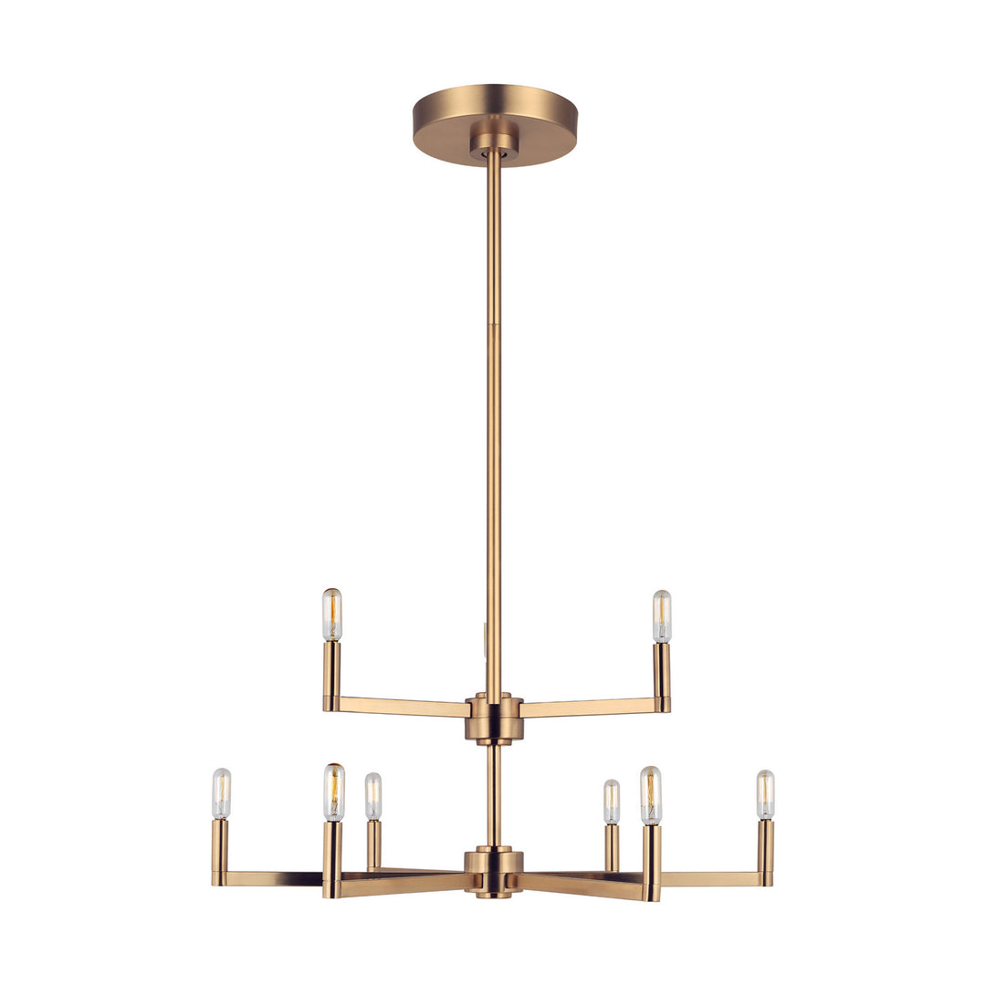 Fullton LED Chandelier in Satin Brass - available from The Lighting Shoppe, trusted by Canadian homeowners