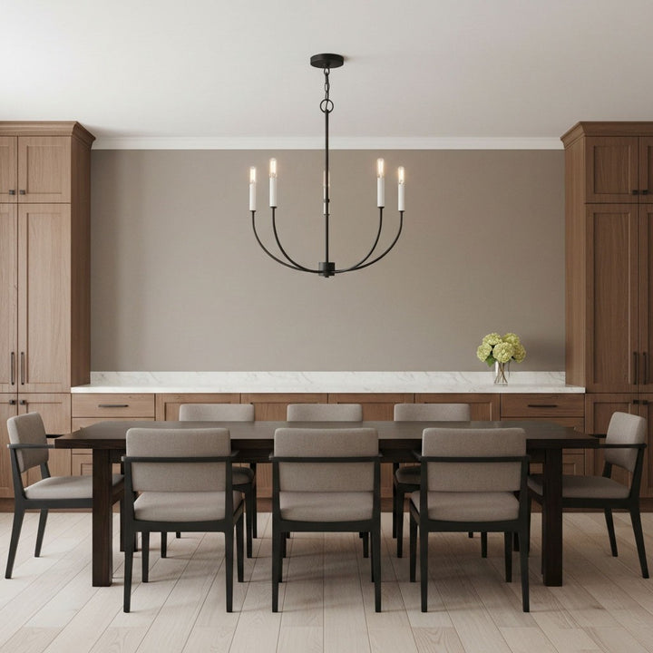 Visual Comfort Studio Canada - 3167105-112 - Five Light Chandelier - Greenwich - Midnight Black