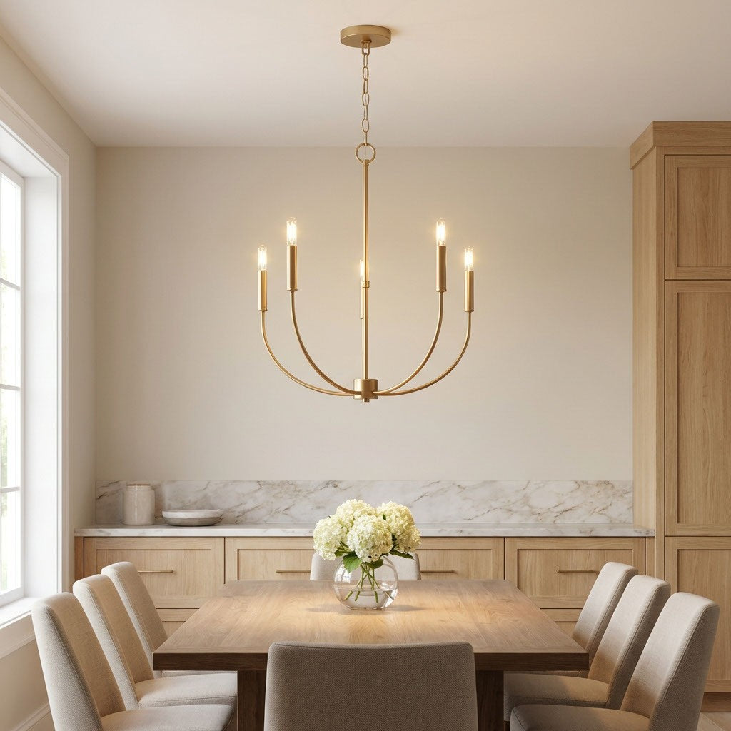 Visual Comfort Studio Canada - 3167105-848 - Five Light Chandelier - Greenwich - Satin Brass