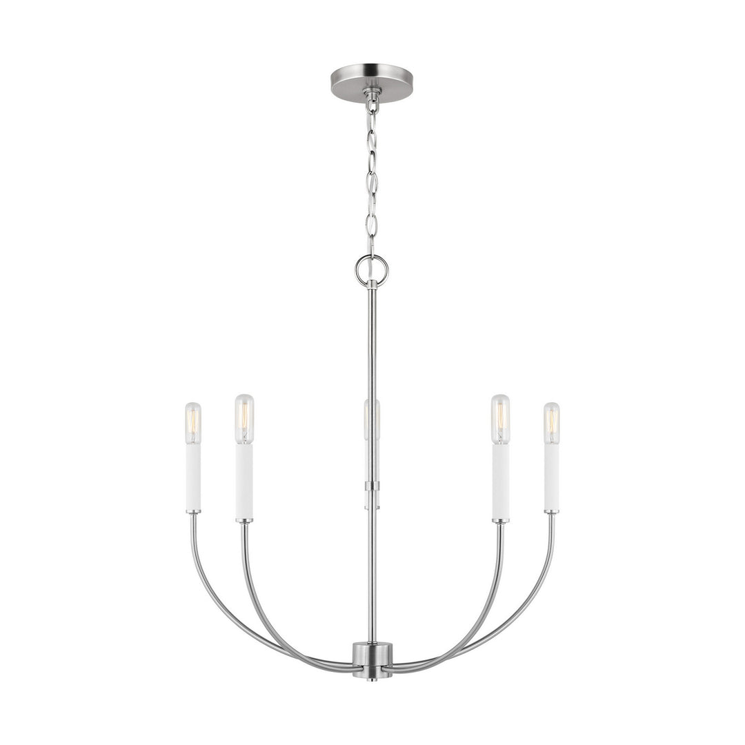Greenwich Five Light Chandelier in Brushed Nickel - available from The Lighting Shoppe, trusted by Canadian homeowners