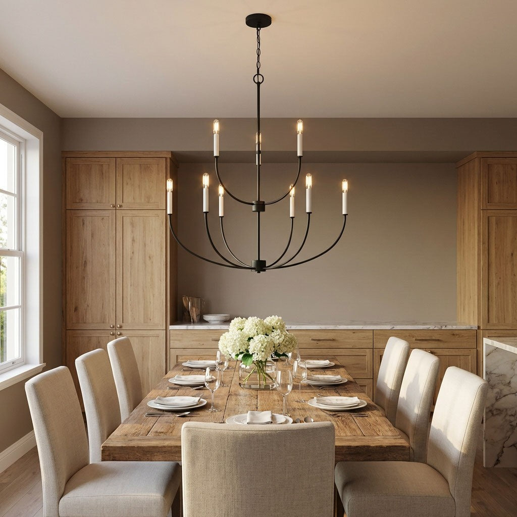 Visual Comfort Studio Canada - 3167109-112 - Nine Light Chandelier - Greenwich - Midnight Black