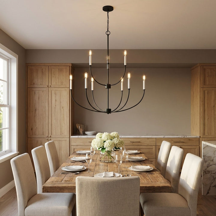 Visual Comfort Studio Canada - 3167109-112 - Nine Light Chandelier - Greenwich - Midnight Black