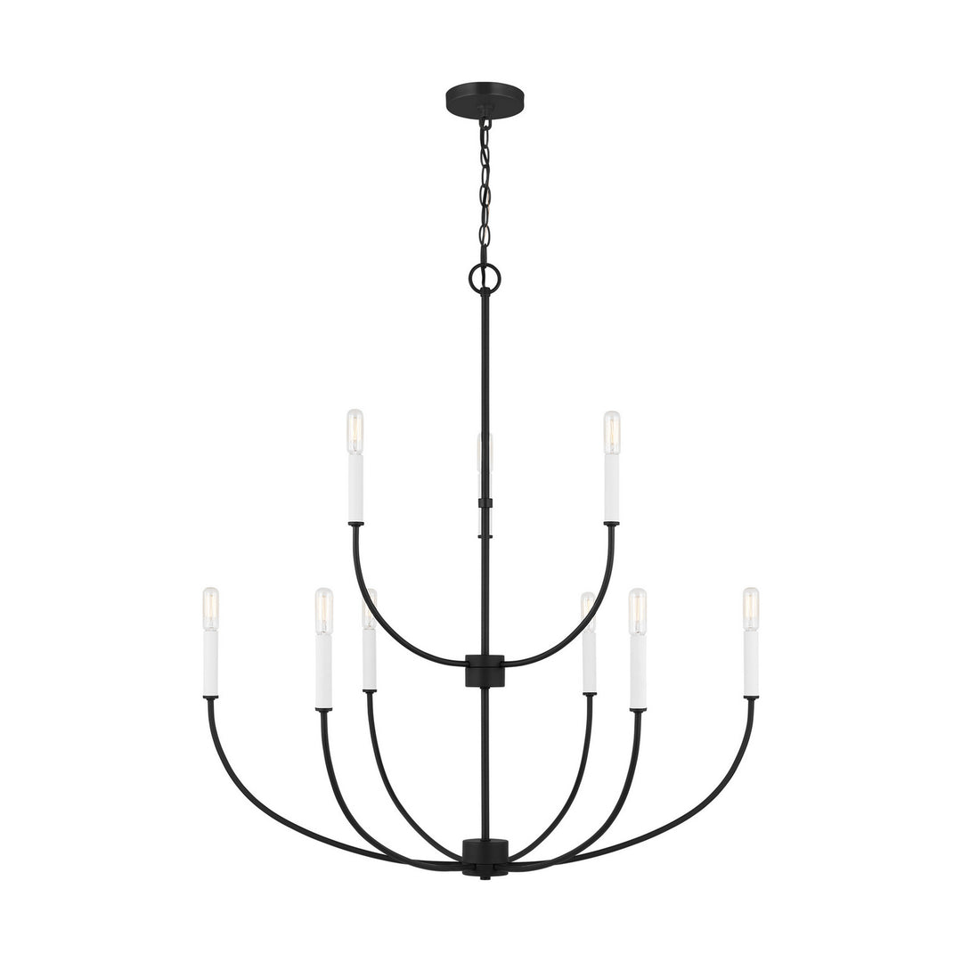 Greenwich Nine Light Chandelier in Midnight Black - available from The Lighting Shoppe, trusted by Canadian homeowners