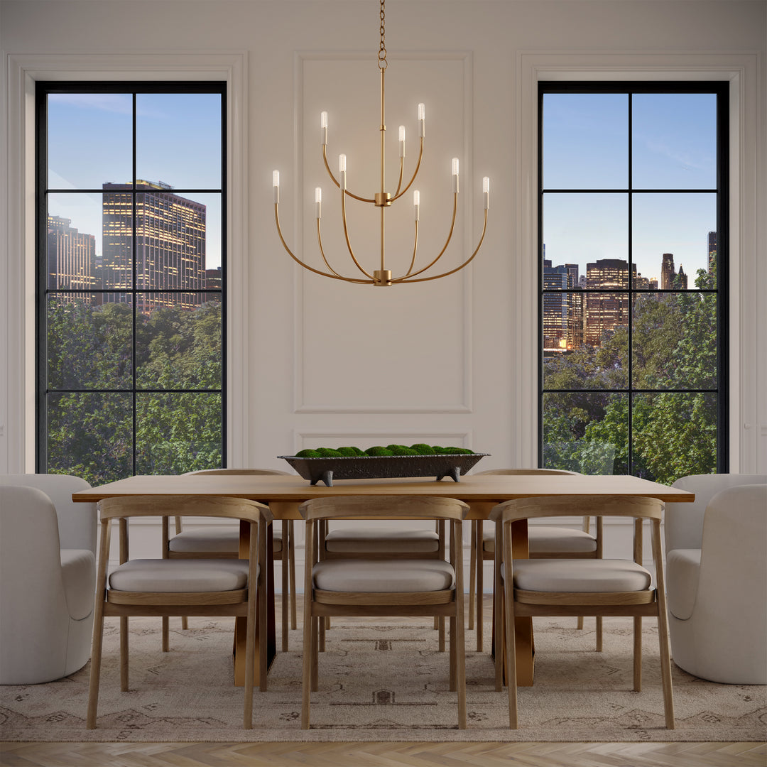 Visual Comfort Studio Canada - 3167109-848 - Nine Light Chandelier - Greenwich - Satin Brass