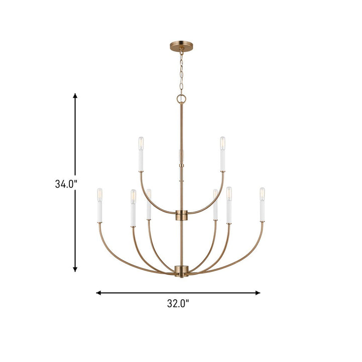 Visual Comfort Studio Canada - 3167109-848 - Nine Light Chandelier - Greenwich - Satin Brass