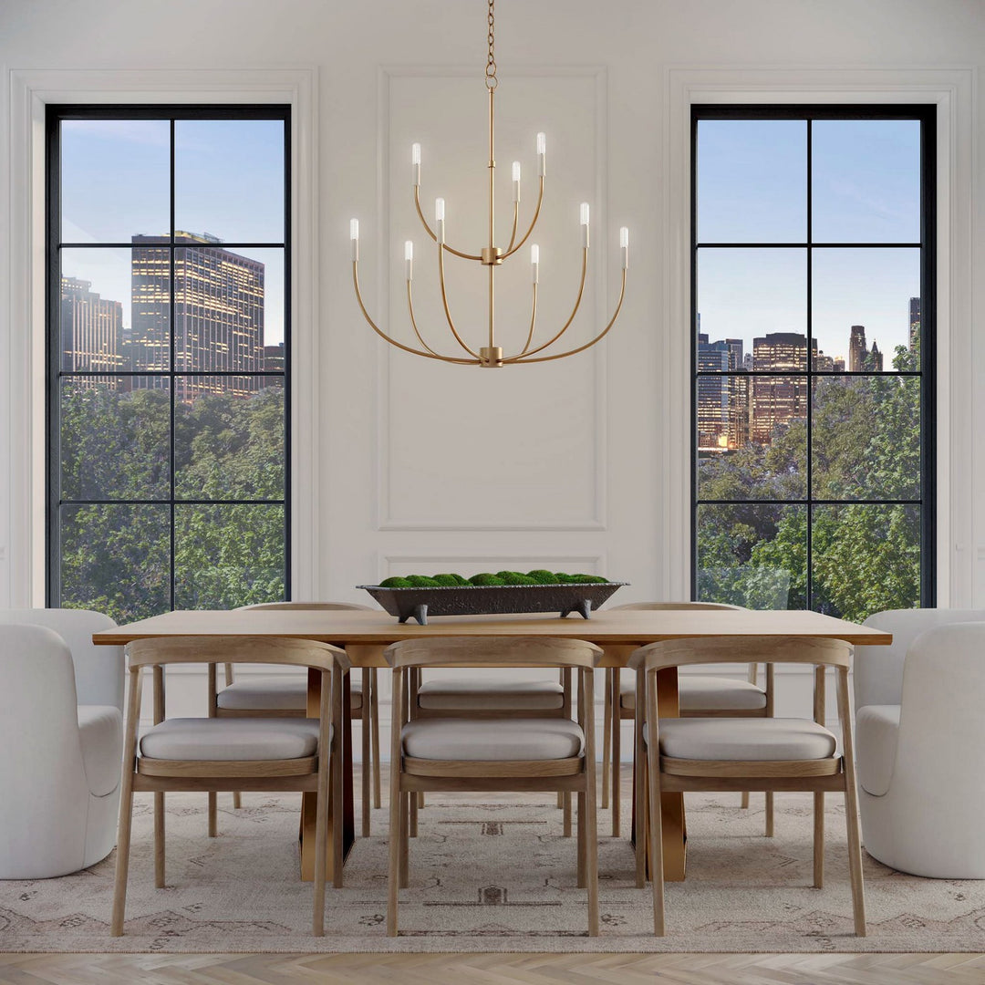 Visual Comfort Studio Canada - 3167109-848 - Nine Light Chandelier - Greenwich - Satin Brass