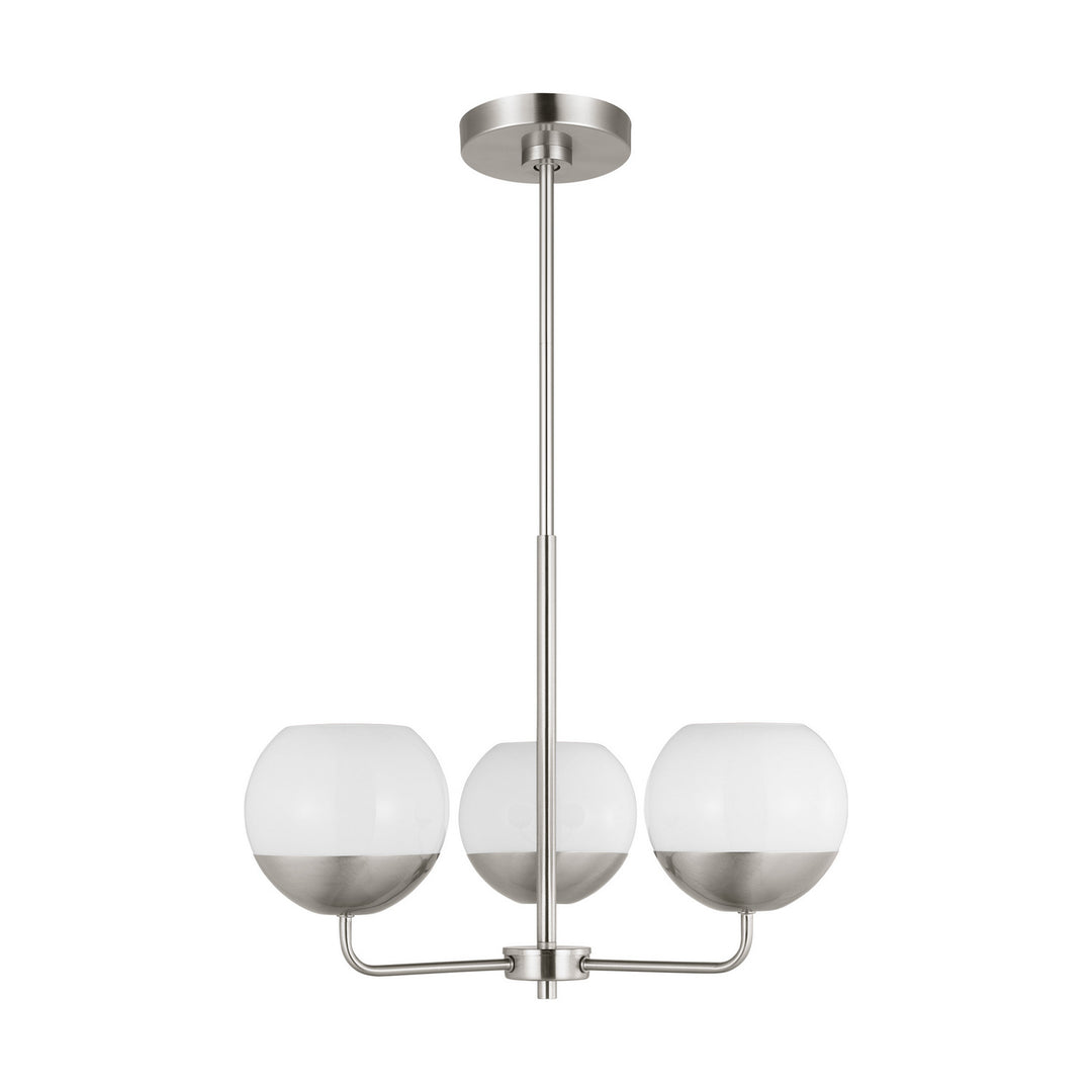 Alvin Three Light Chandelier in Brushed Nickel - available from The Lighting Shoppe, trusted by Canadian homeowners
