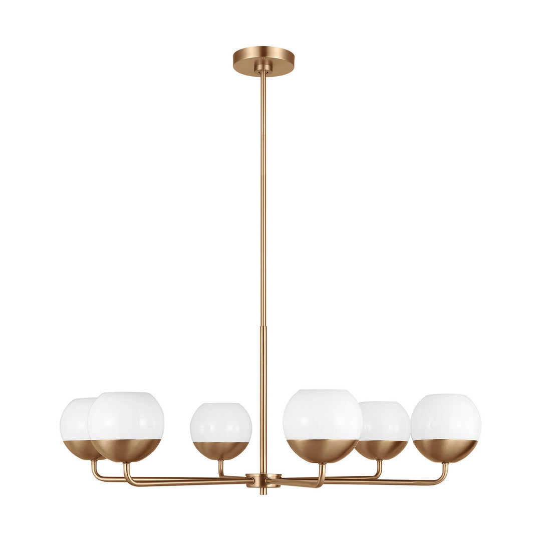 Alvin LED Chandelier in Satin Brass - available from The Lighting Shoppe, trusted by Canadian homeowners