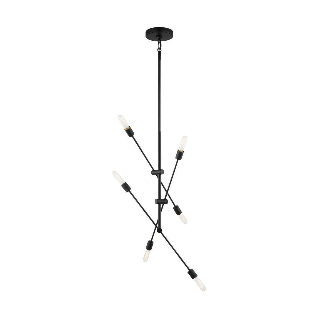 Axis Six Light Chandelier in Midnight Black - available from The Lighting Shoppe, trusted by Canadian homeowners