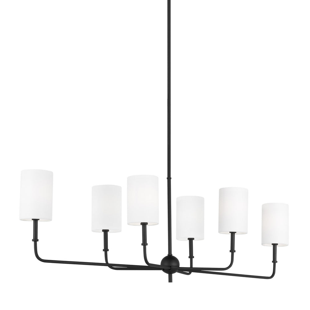 Visual Comfort Studio Canada - 3609306-112 - Six Light Chandelier - Foxdale - Midnight Black