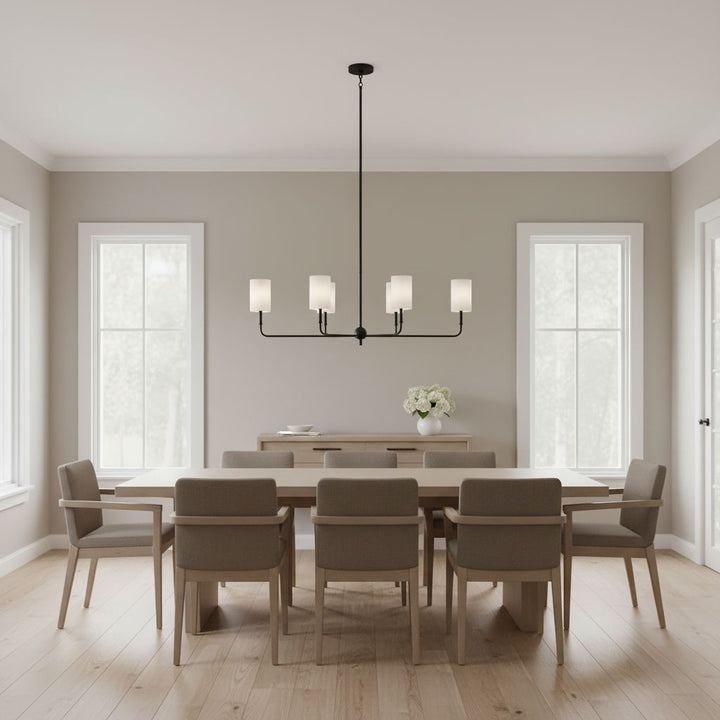 Visual Comfort Studio Canada - 3609306-112 - Six Light Chandelier - Foxdale - Midnight Black
