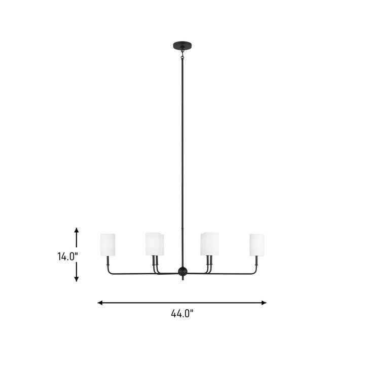 Visual Comfort Studio Canada - 3609306-112 - Six Light Chandelier - Foxdale - Midnight Black