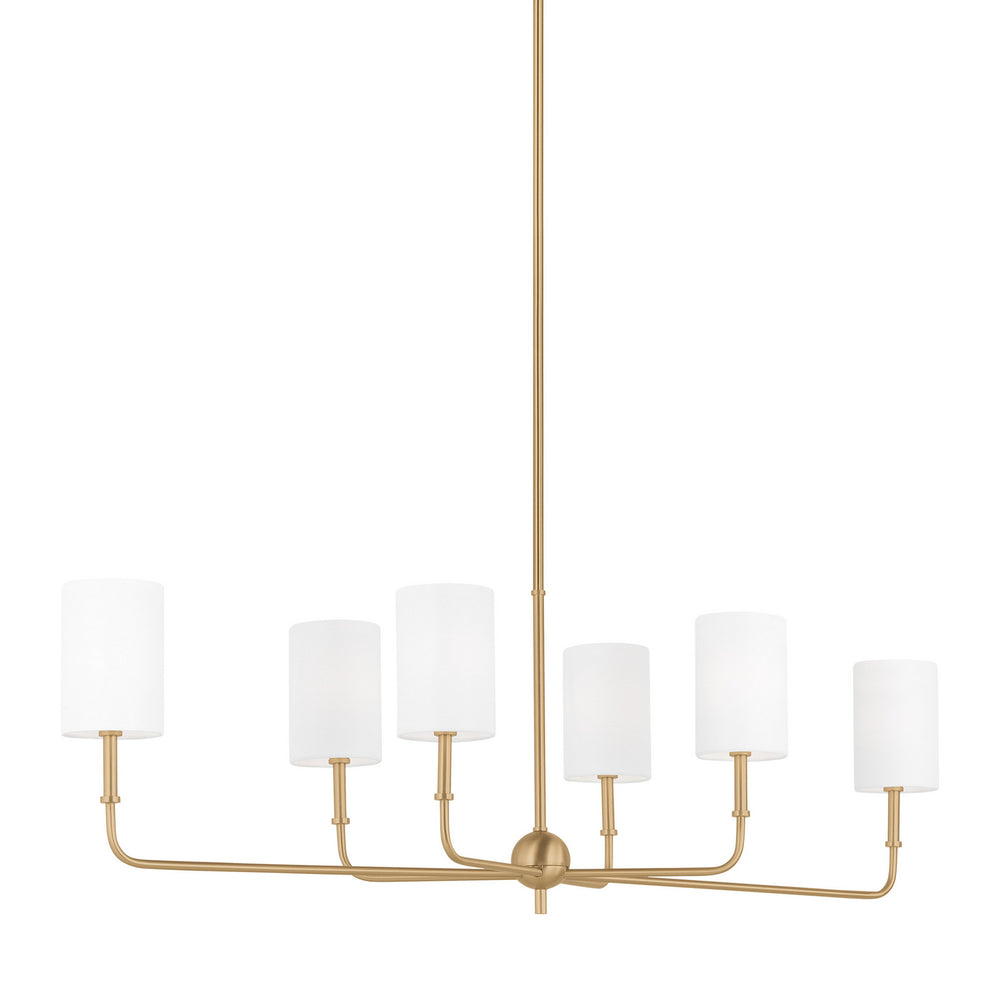 Visual Comfort Studio Canada - 3609306-848 - Six Light Chandelier - Foxdale - Satin Brass
