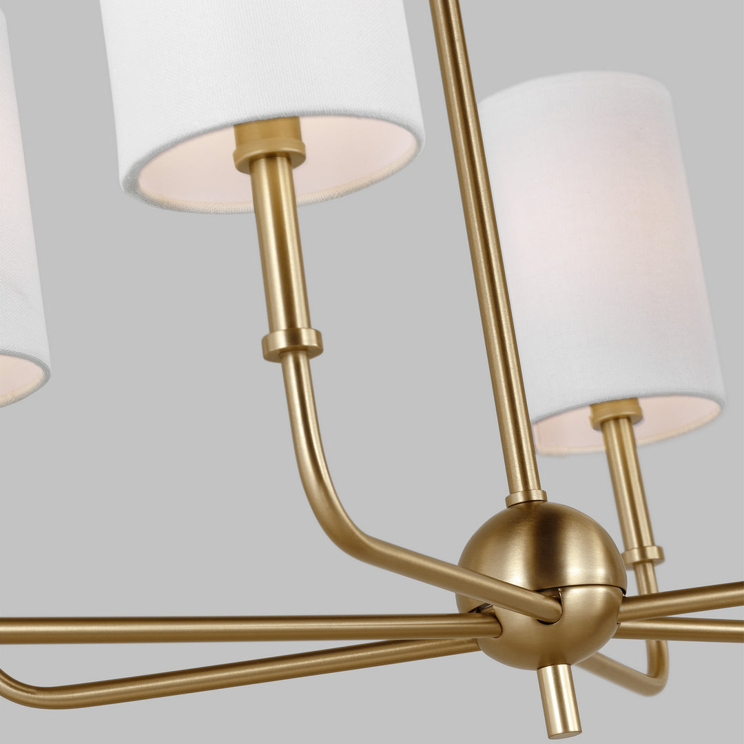 Visual Comfort Studio Canada - 3609306-848 - Six Light Chandelier - Foxdale - Satin Brass