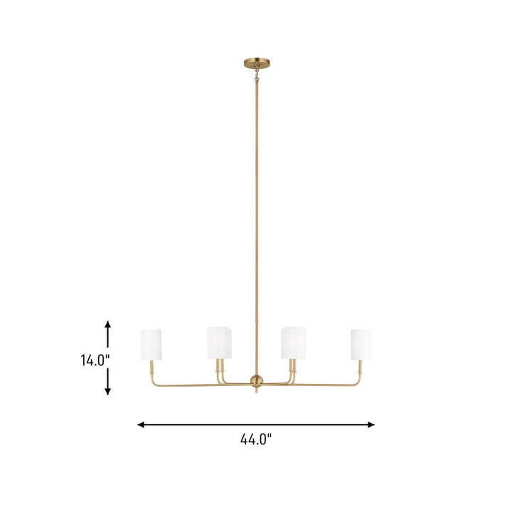 Visual Comfort Studio Canada - 3609306-848 - Six Light Chandelier - Foxdale - Satin Brass