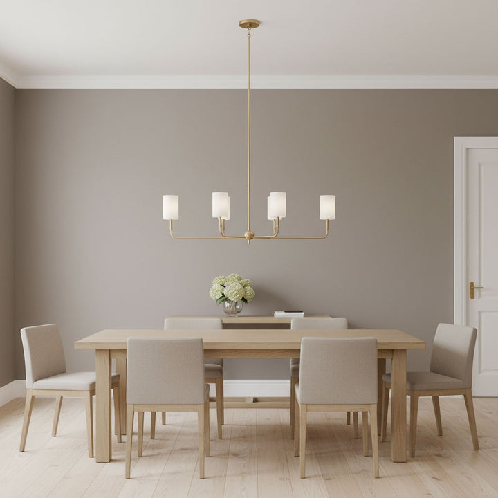 Visual Comfort Studio Canada - 3609306-848 - Six Light Chandelier - Foxdale - Satin Brass