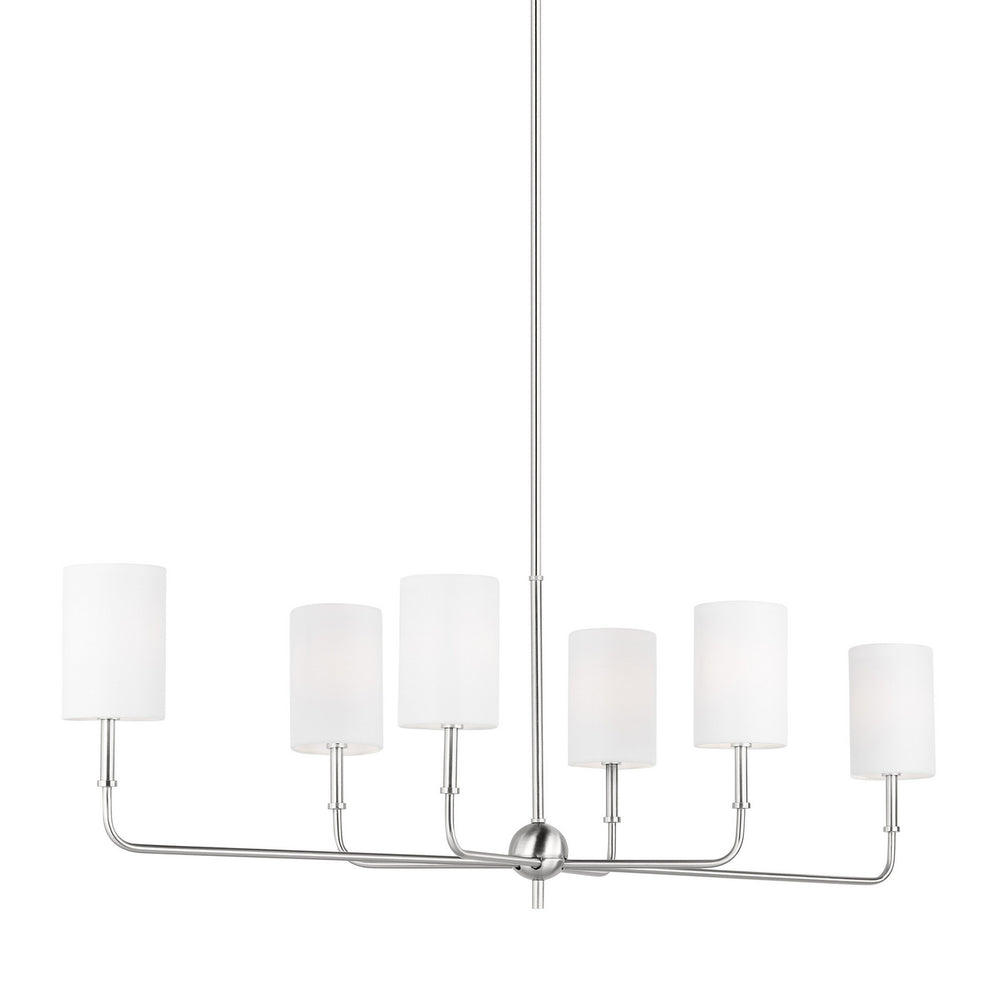 Visual Comfort Studio Canada - 3609306-962 - Six Light Chandelier - Foxdale - Brushed Nickel