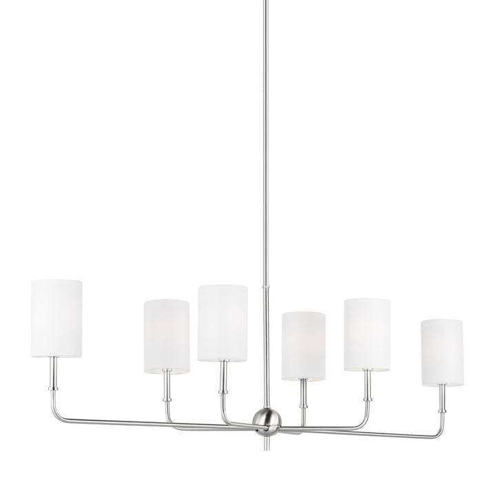 Visual Comfort Studio Canada - 3609306-962 - Six Light Chandelier - Foxdale - Brushed Nickel