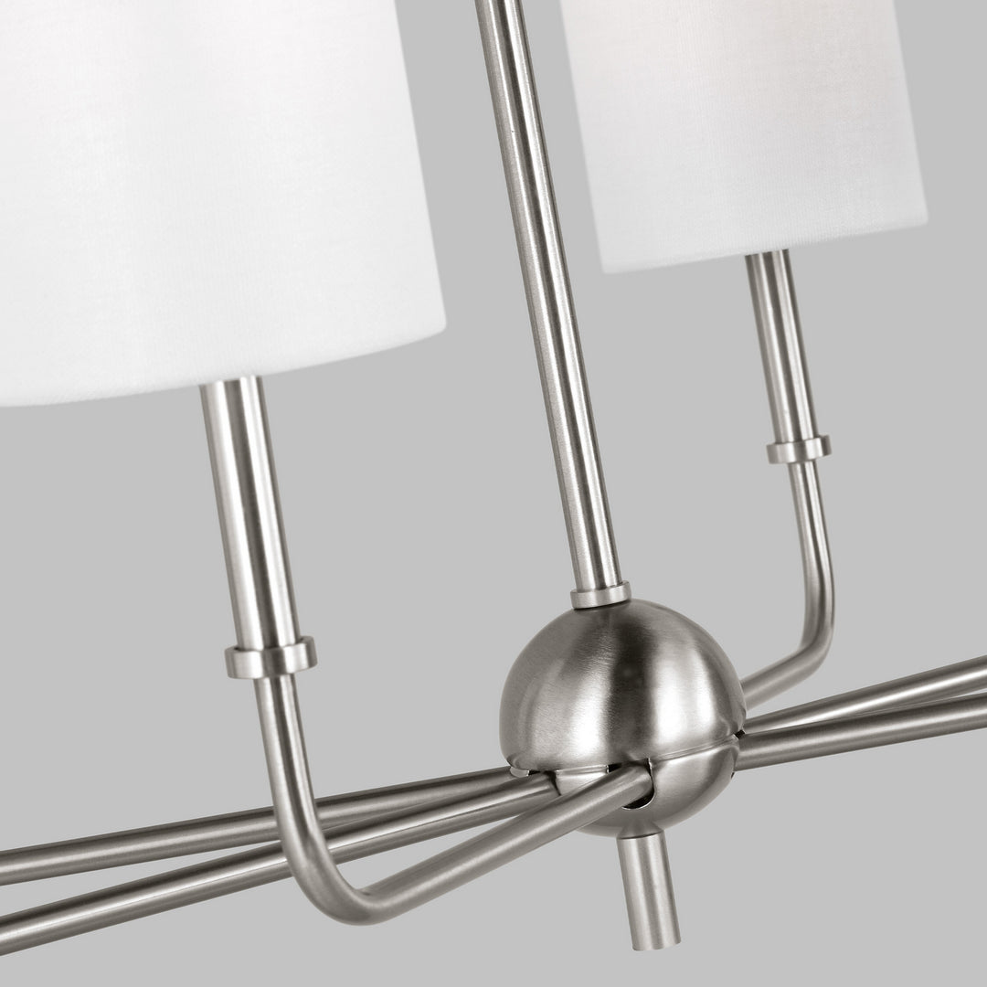 Visual Comfort Studio Canada - 3609306-962 - Six Light Chandelier - Foxdale - Brushed Nickel