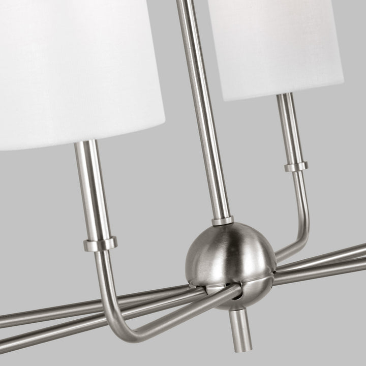 Visual Comfort Studio Canada - 3609306-962 - Six Light Chandelier - Foxdale - Brushed Nickel