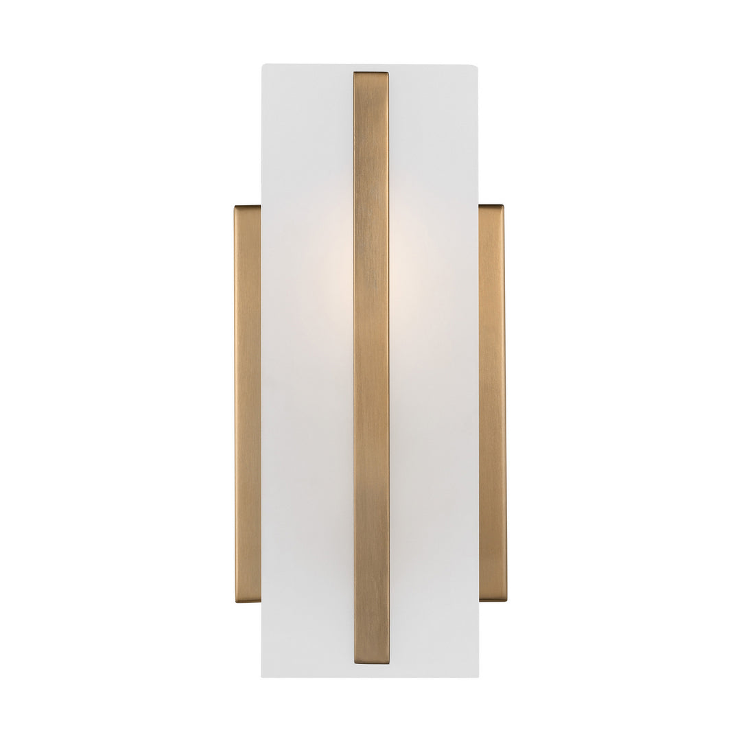 Dex One Light Bath Vanity in Satin Brass - available from The Lighting Shoppe, trusted by Canadian homeowners