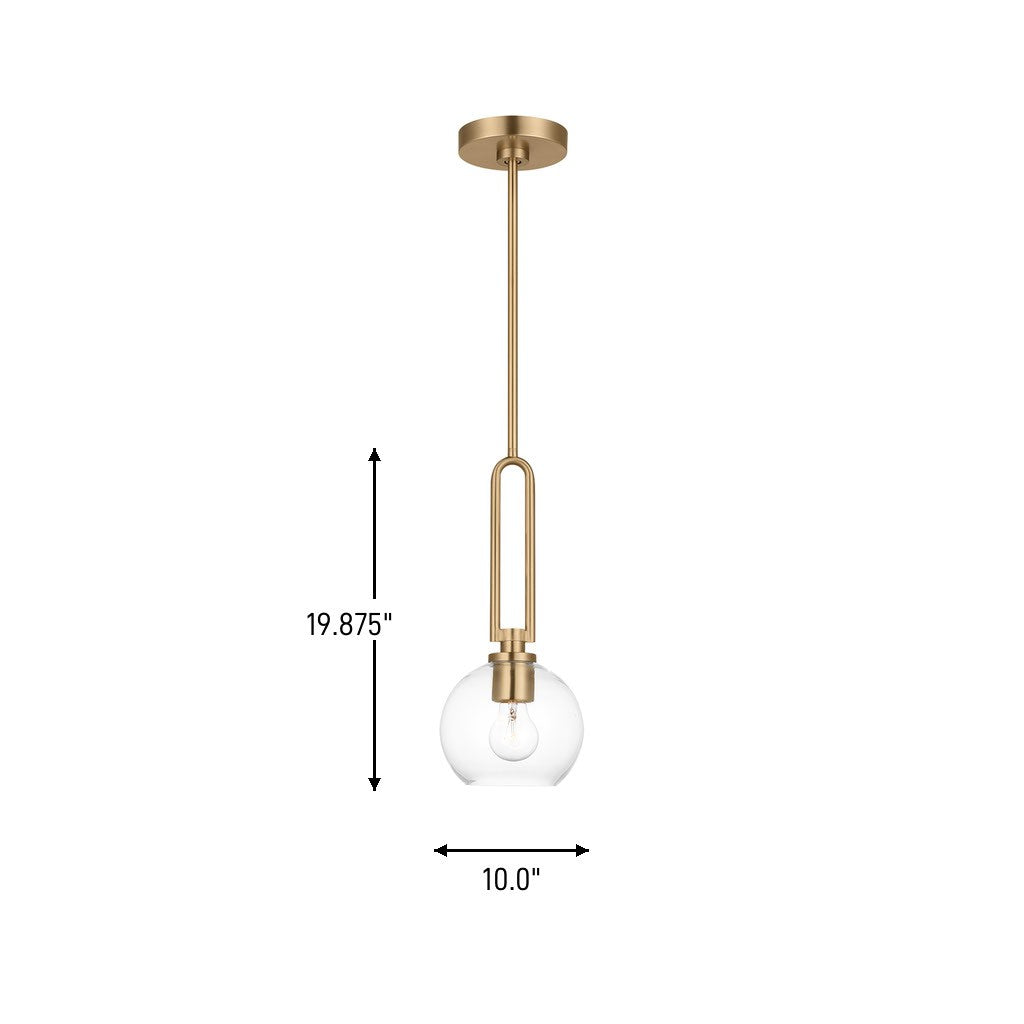 Visual Comfort Studio Canada - 6155701-848 - One Light Pendant - Codyn - Satin Brass