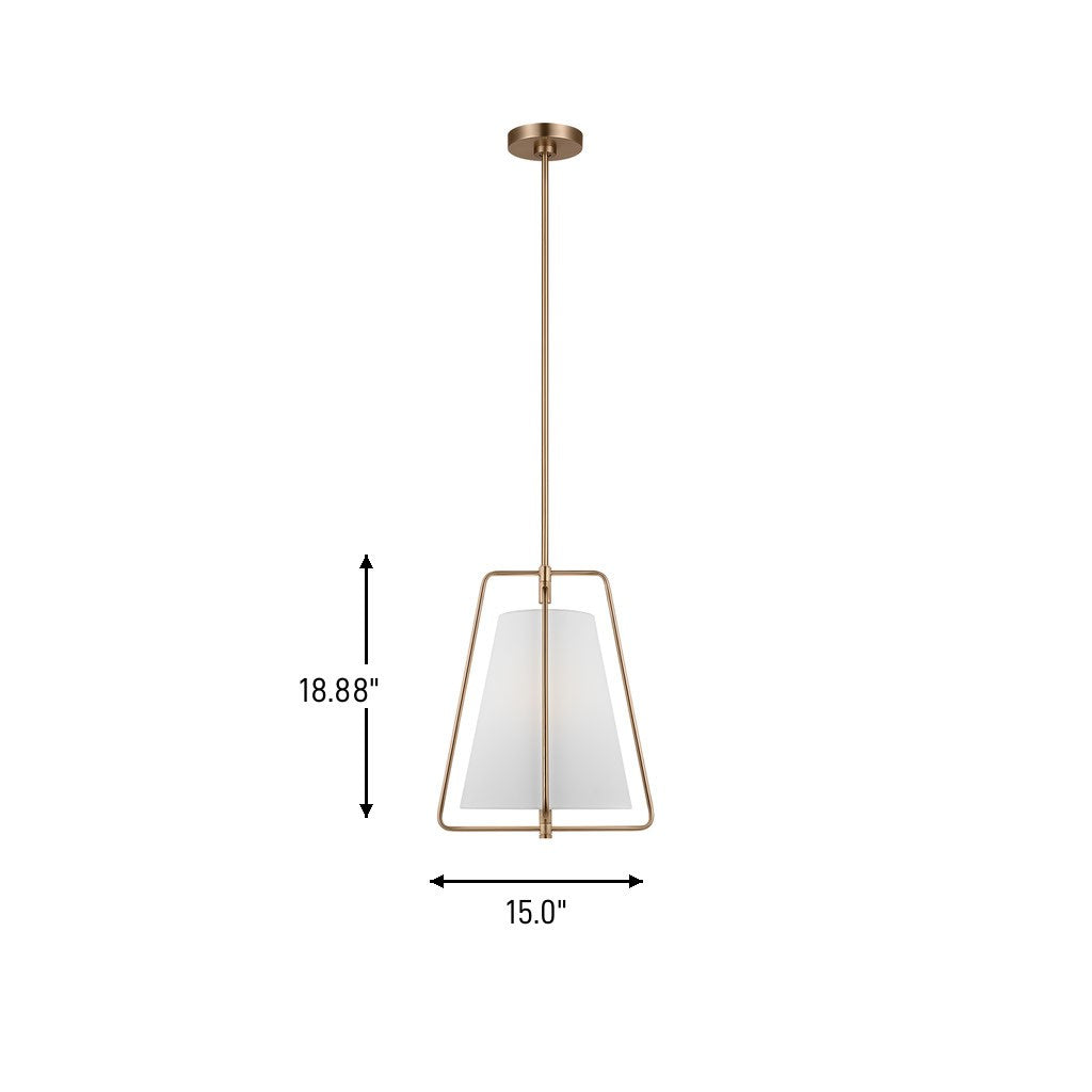 Visual Comfort Studio Canada - 6507401-848 - One Light Pendant - Allis - Satin Brass