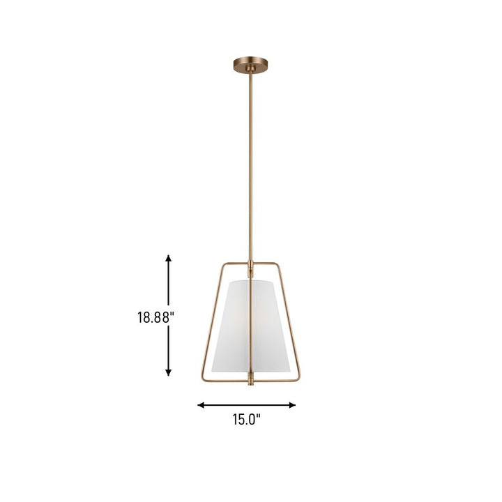 Visual Comfort Studio Canada - 6507401-848 - One Light Pendant - Allis - Satin Brass