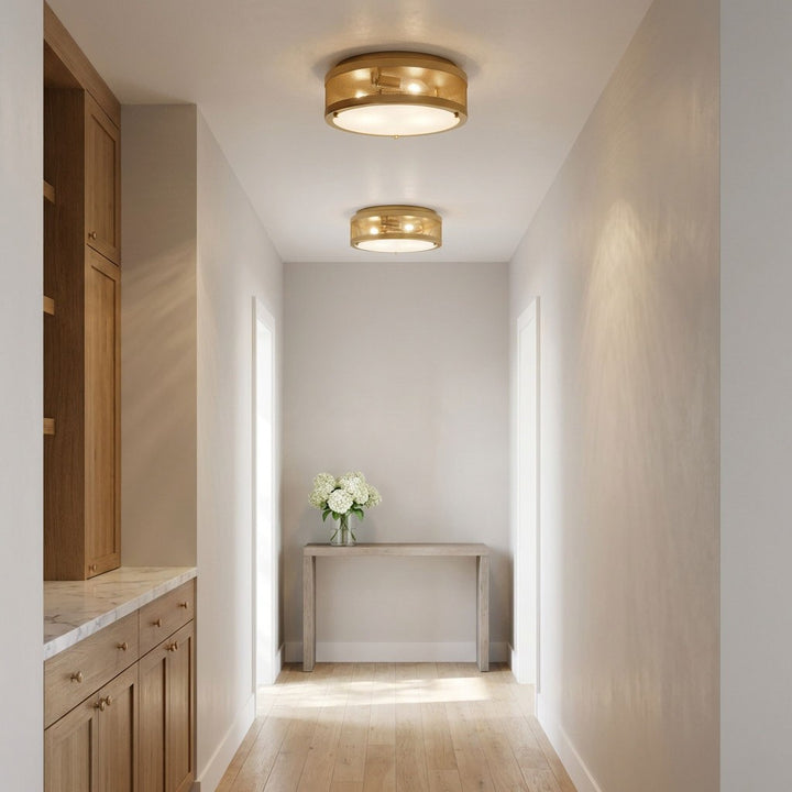 Visual Comfort Studio Canada - 7532003-848 - Three Light Flush Mount - Vander - Satin Brass