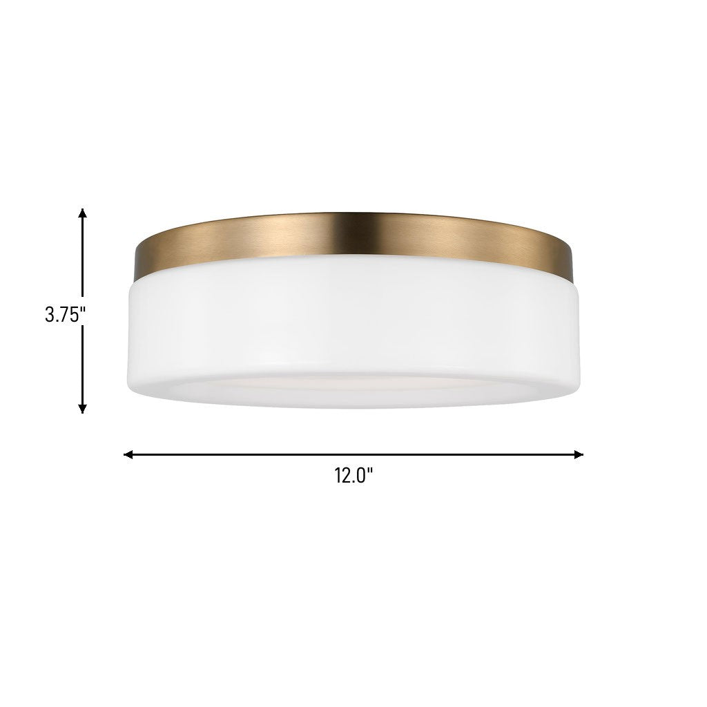 Generation Lighting Canada - 7569093S-848 - LED Flush Mount - Rhett - Satin Brass