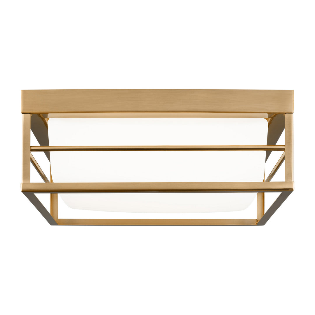 Dearborn LED Flush Mount in Satin Brass - available from The Lighting Shoppe, trusted by Canadian homeowners