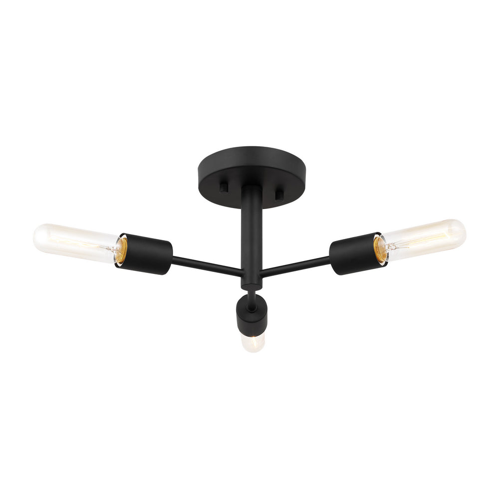 Visual Comfort Studio Canada - 7700503-112 - Three Light Semi-Flush Mount - Axis - Midnight Black