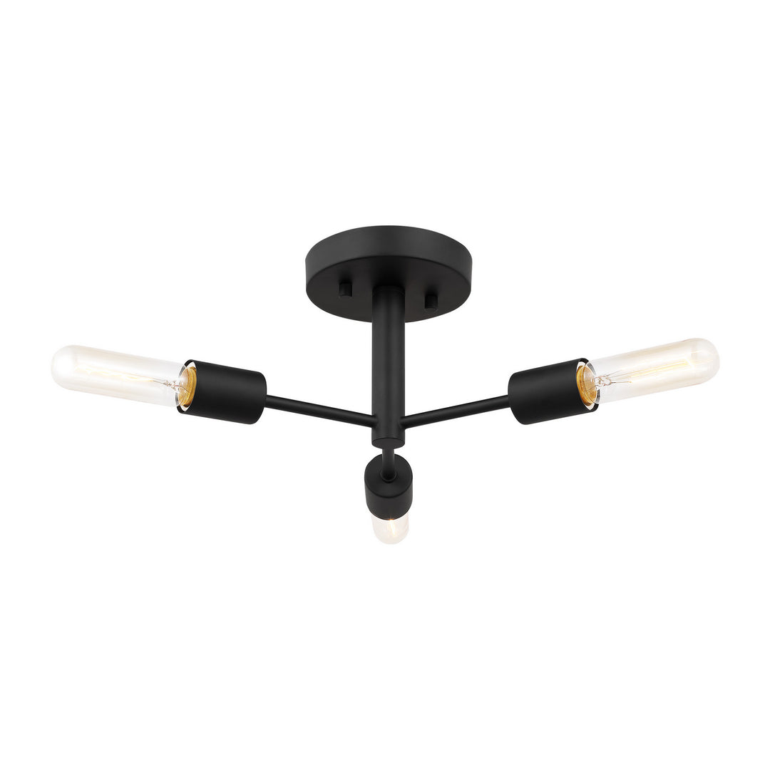 Visual Comfort Studio Canada - 7700503-112 - Three Light Semi-Flush Mount - Axis - Midnight Black