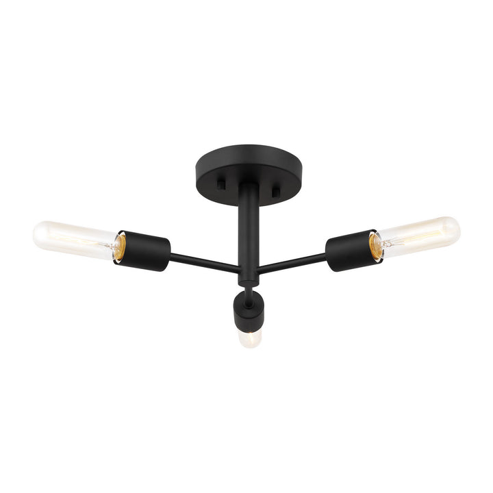 Visual Comfort Studio Canada - 7700503-112 - Three Light Semi-Flush Mount - Axis - Midnight Black