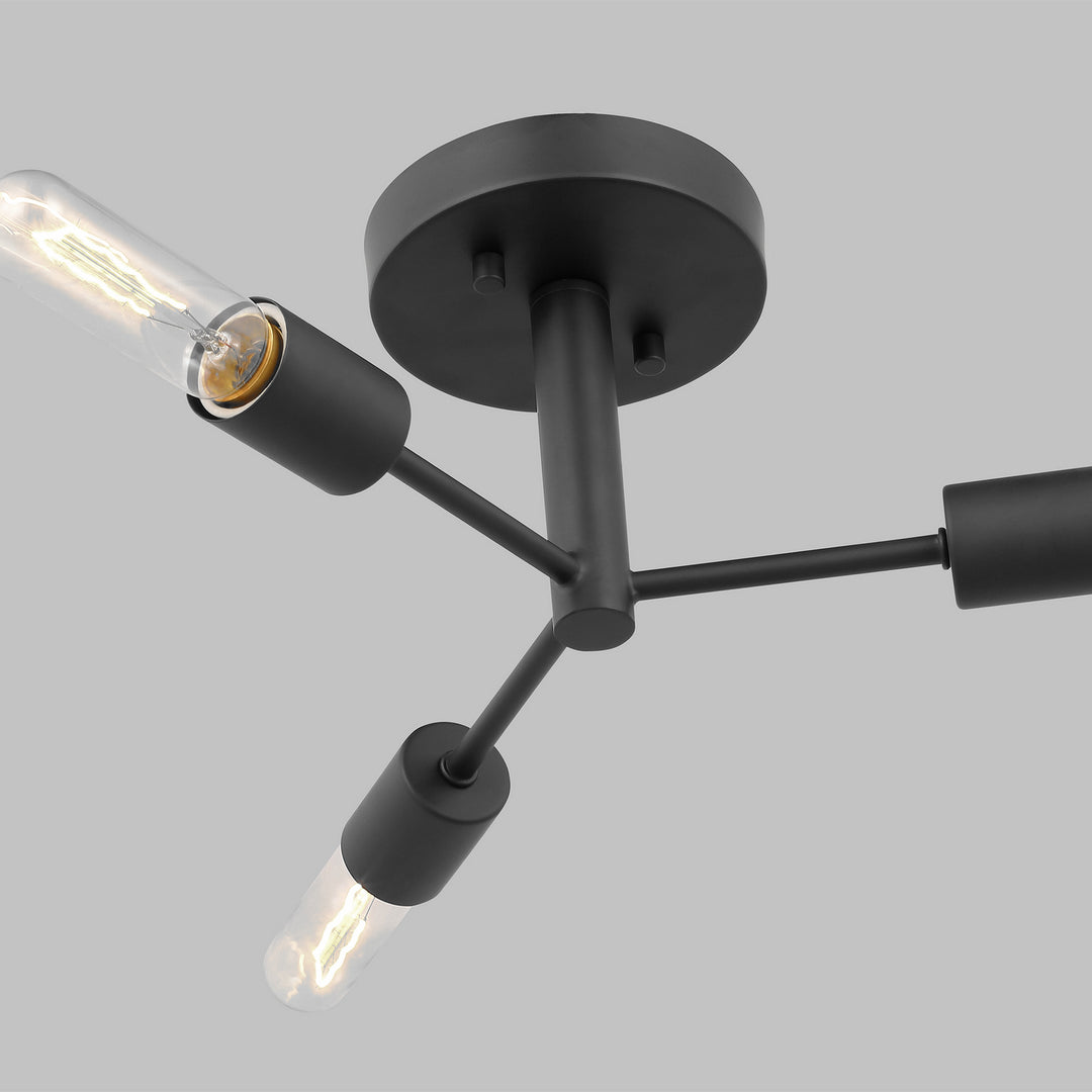 Visual Comfort Studio Canada - 7700503-112 - Three Light Semi-Flush Mount - Axis - Midnight Black