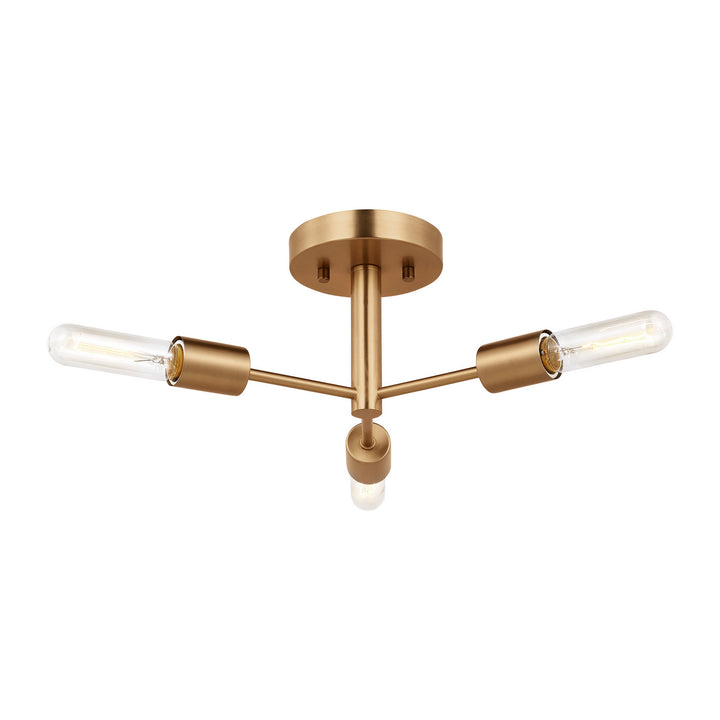 Visual Comfort Studio Canada - 7700503-848 - Three Light Semi-Flush Mount - Axis - Satin Brass