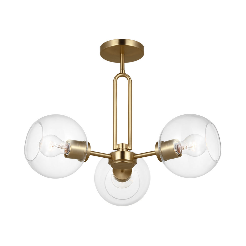 Visual Comfort Studio Canada - 7755703-848 - Three Light Semi-Flush Mount - Codyn - Satin Brass