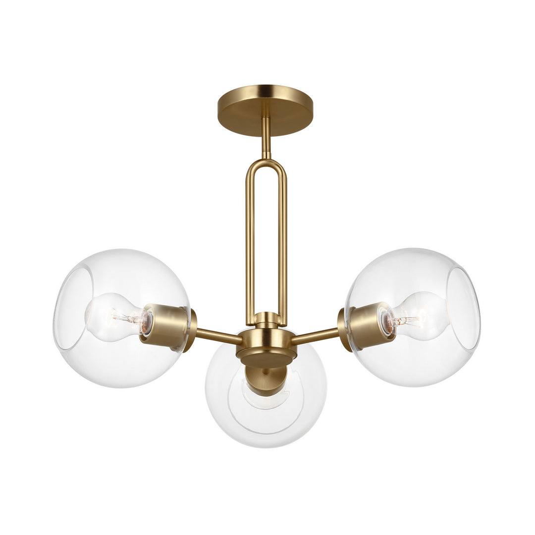 Visual Comfort Studio Canada - 7755703-848 - Three Light Semi-Flush Mount - Codyn - Satin Brass