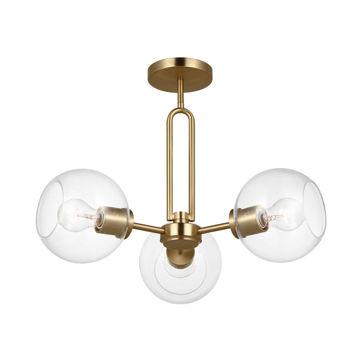Visual Comfort Studio Canada - 7755703-848 - Three Light Semi-Flush Mount - Codyn - Satin Brass
