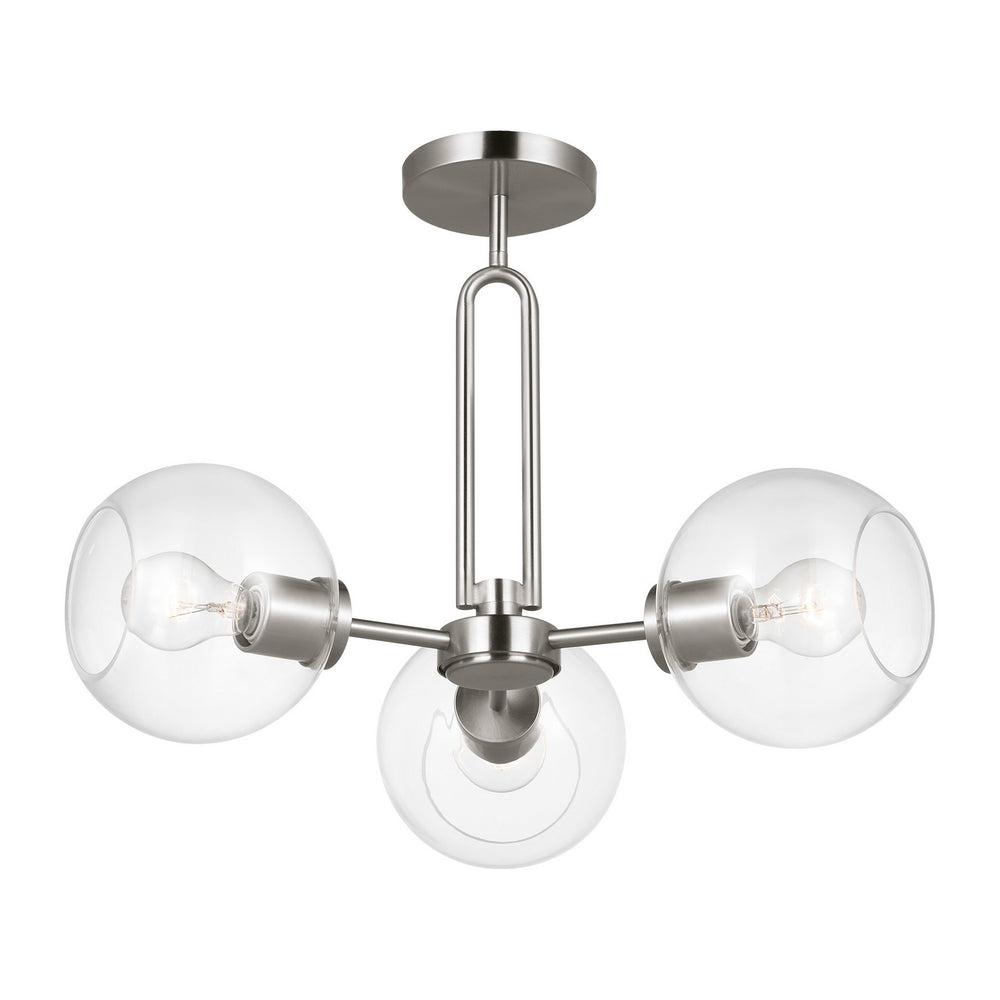 Visual Comfort Studio Canada - 7755703-962 - Three Light Semi-Flush Mount - Codyn - Brushed Nickel