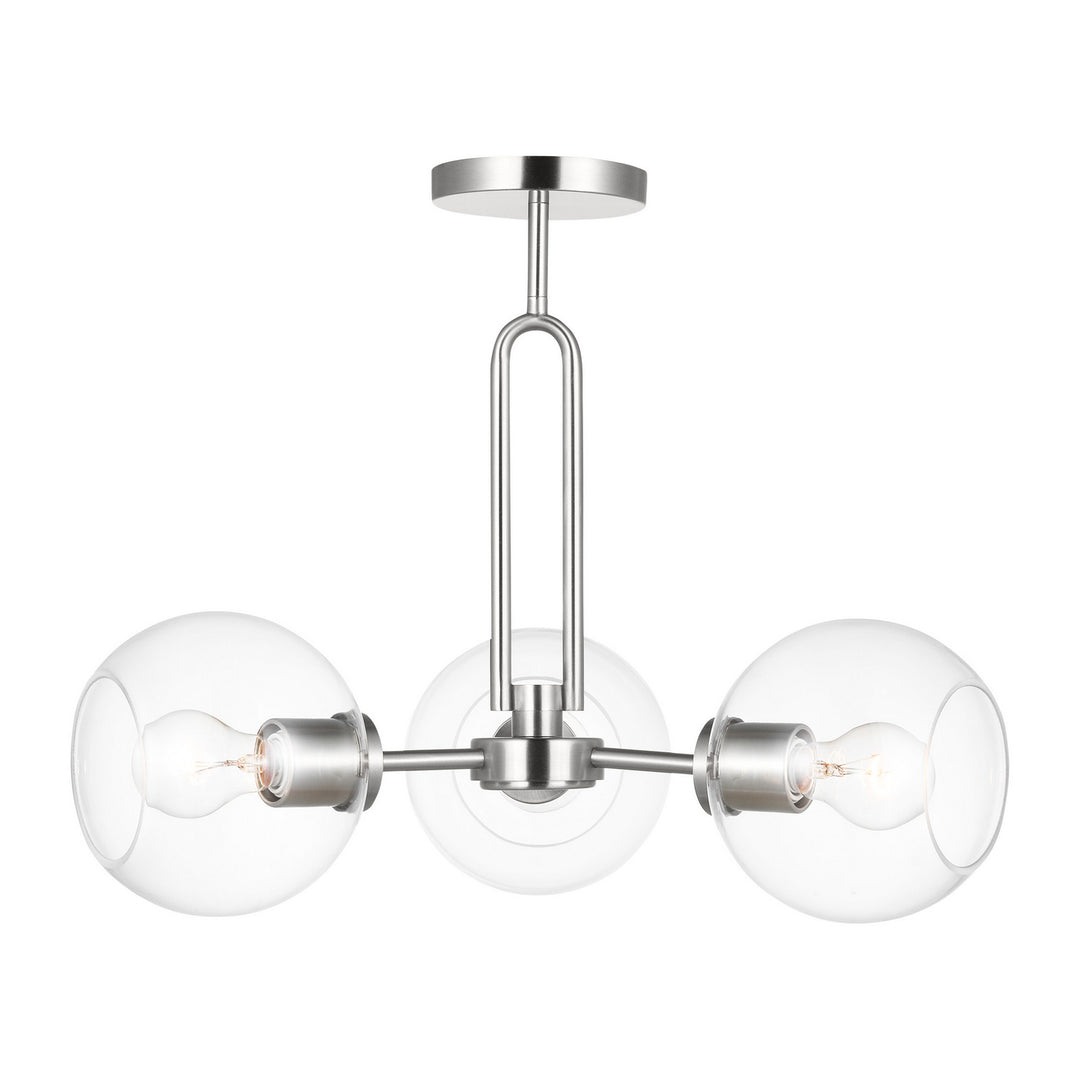 Codyn Three Light Semi-Flush Mount in Brushed Nickel - available from The Lighting Shoppe, trusted by Canadian homeowners