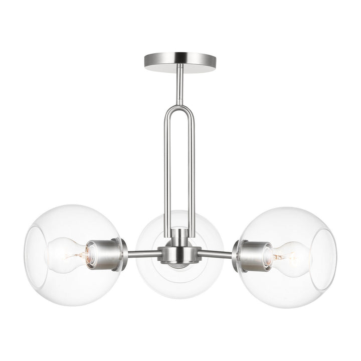 Codyn Three Light Semi-Flush Mount in Brushed Nickel - available from The Lighting Shoppe, trusted by Canadian homeowners