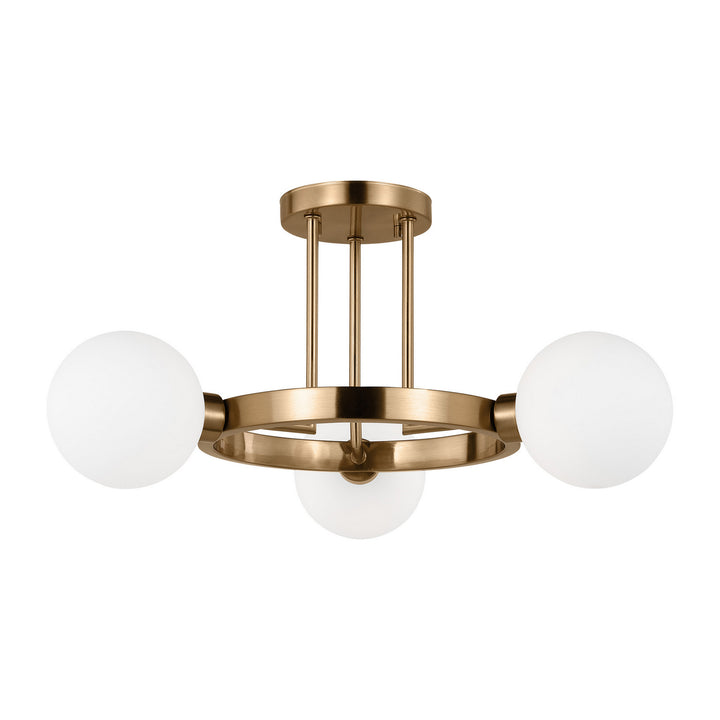Visual Comfort Studio Canada - 7761603-848 - Three Light Semi-Flush Mount - Clybourn - Satin Brass