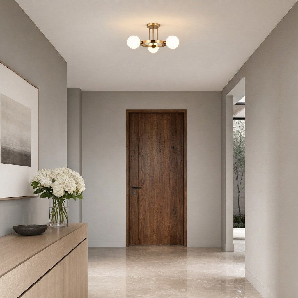 Visual Comfort Studio Canada - 7761603-848 - Three Light Semi-Flush Mount - Clybourn - Satin Brass