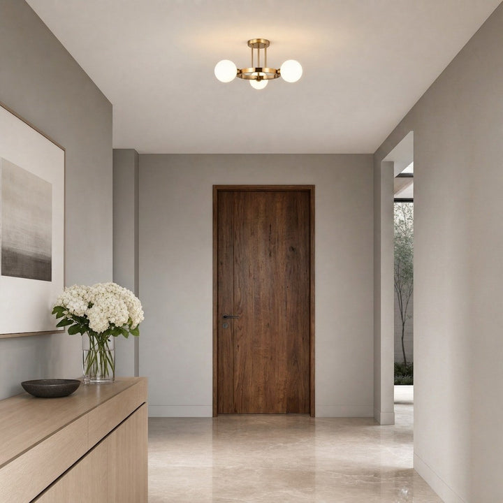 Visual Comfort Studio Canada - 7761603-848 - Three Light Semi-Flush Mount - Clybourn - Satin Brass