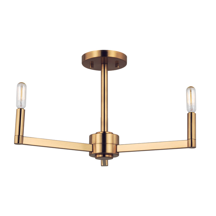 Visual Comfort Studio Canada - 7764203-848 - Three Light Semi-Flush Mount - Fullton - Satin Brass