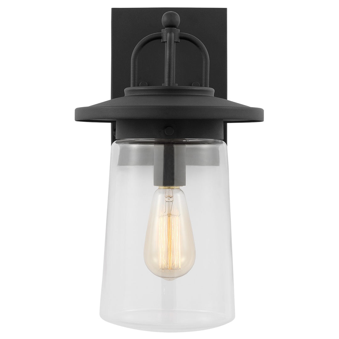 Tybee One Light Outdoor Wall Lantern in Black - available from The Lighting Shoppe, trusted by Canadian homeowners