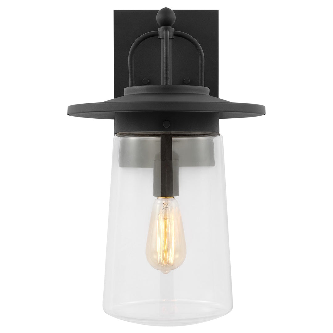 Tybee One Light Outdoor Wall Lantern in Black - available from The Lighting Shoppe, trusted by Canadian homeowners